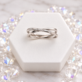 Sterling Silver Crisscross Ring.