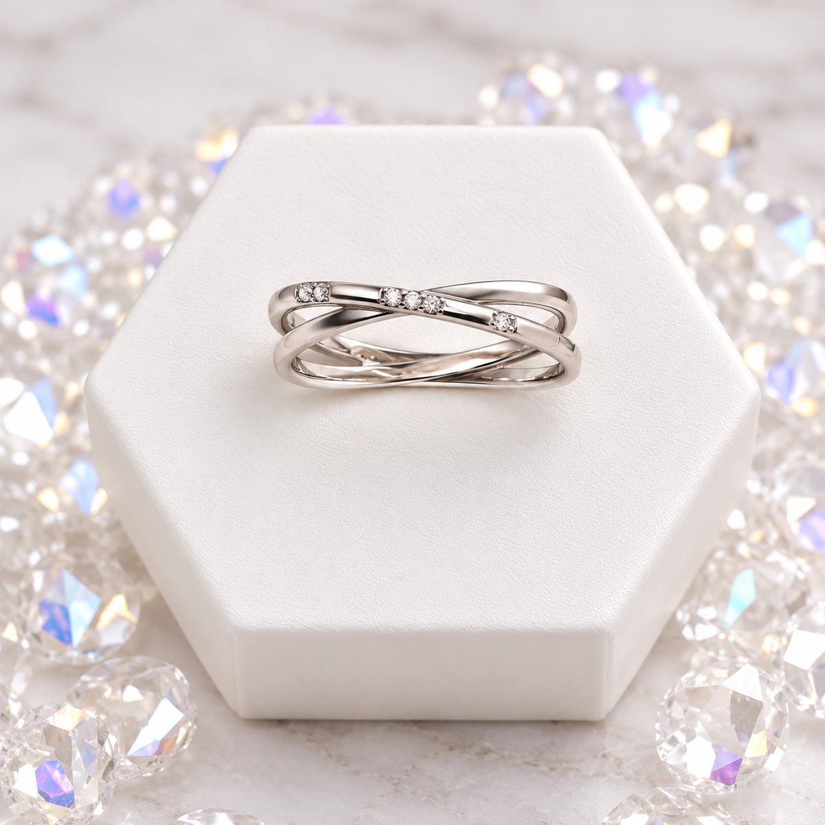 Sterling Silver Crisscross Ring.