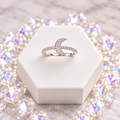 Crescent Moon Sterling Silver Ring