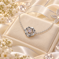 Girls’ Sterling Silver 925 Flower Bracelet with Moissanite