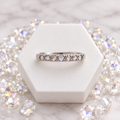 Sterling Silver Sparkling Band Ring.